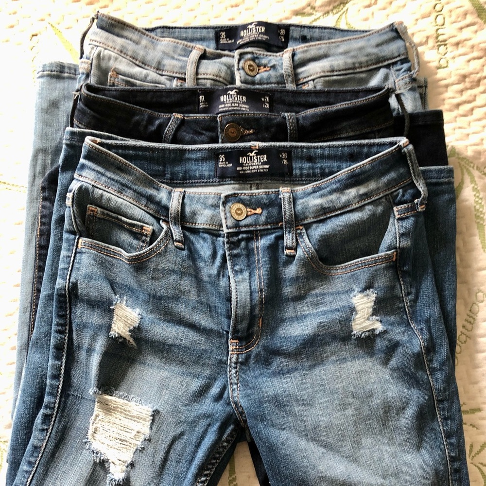 Hollister jeans sz 3 all 26 26.
